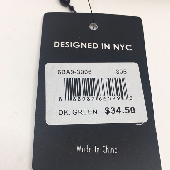 NWT Bespoke Unisex Dark Green Colorblock Leather Card Holder Wallet - Picture 5 of 15